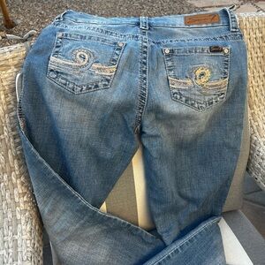 Seven7 Denim Boot Cut Jeans with Swirl Detail